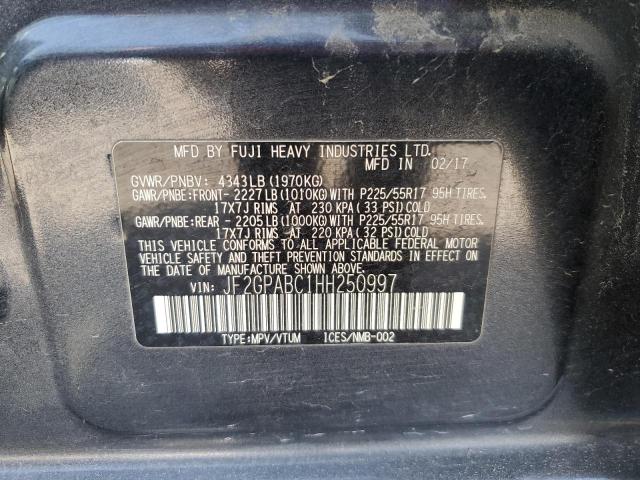 Photo 14 from auction – 2017 SUBARU CROSSTREK with VIN JF2GPABC1HH250997