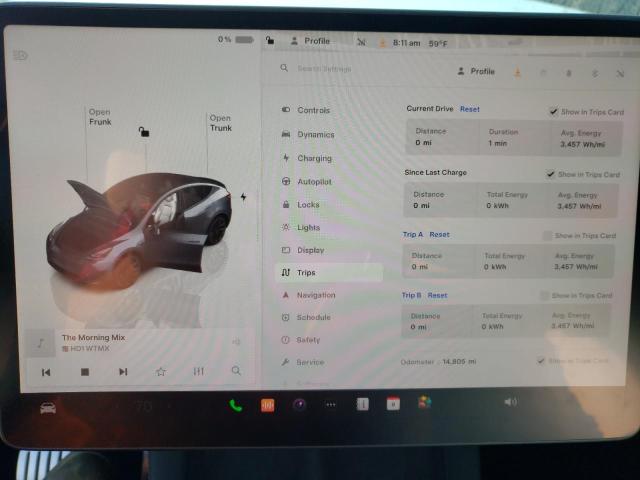 Photo 9 from auction – 2022 TESLA MODEL Y with VIN 7SAYGDEF1NF505432