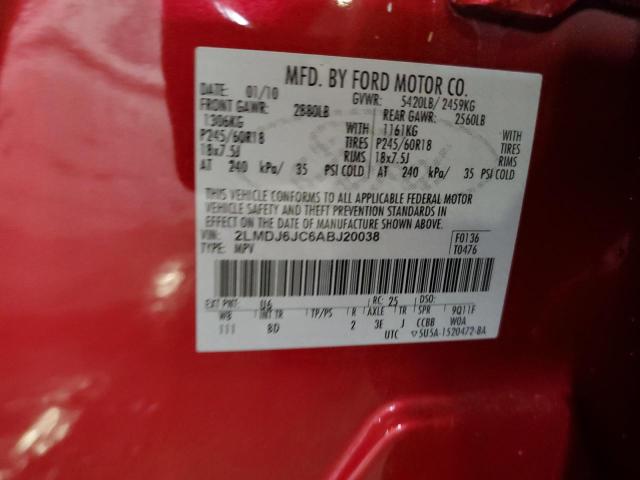 Photo 14 from auction – 2010 LINCOLN MKX with VIN 2LMDJ6JC6ABJ20038