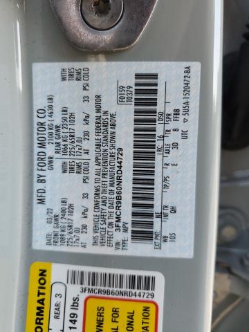 Photo 14 from auction – 2022 FORD BRONCO SPO with VIN 3FMCR9B60NRD44729