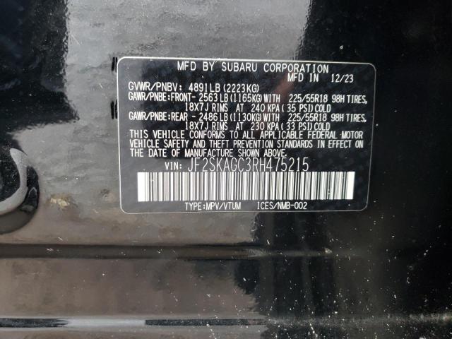 Photo 14 from auction – 2024 SUBARU FORESTER S with VIN JF2SKAGC3RH475215