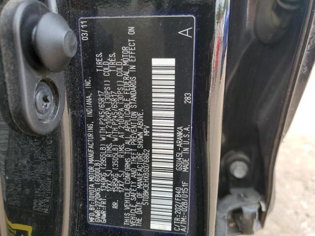 Photo 14 from auction – 2011 TOYOTA HIGHLANDER with VIN 5TDBK3EHXBS076862