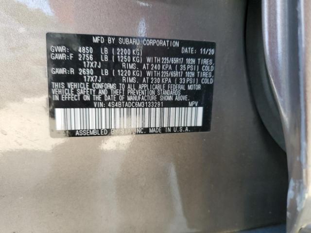 Photo 14 from auction – 2021 SUBARU OUTBACK PR with VIN 4S4BTADC6M3133291