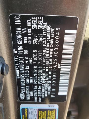 Photo 14 from auction – 2013 KIA SORENTO EX with VIN 5XYKUDA29DG330045