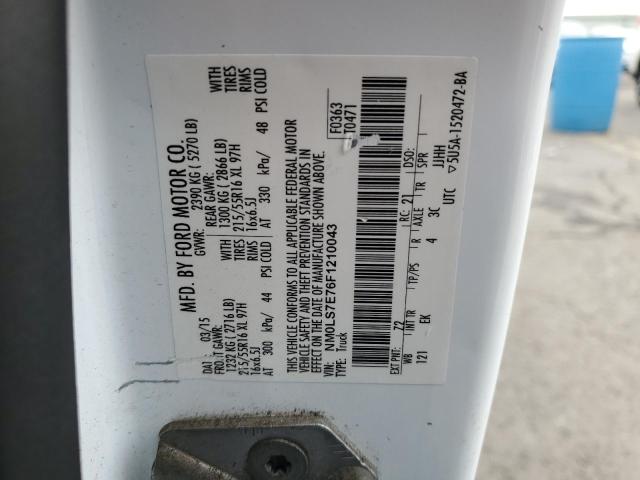 Photo 14 from auction – 2015 FORD TRANSIT CO with VIN NM0LS7E76F1210043