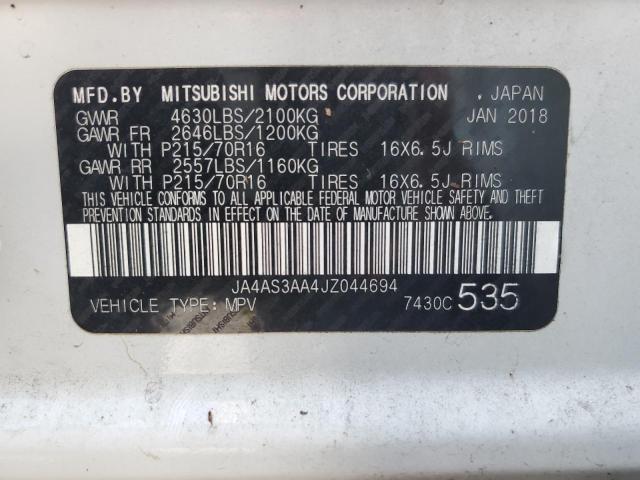 Photo 14 from auction – 2018 MITSUBISHI ECLIPSE CR with VIN JA4AS3AA4JZ044694