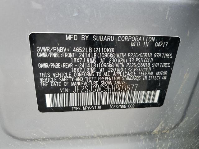 Photo 14 from auction – 2017 SUBARU FORESTER 2 with VIN JF2SJGWC9HH803677