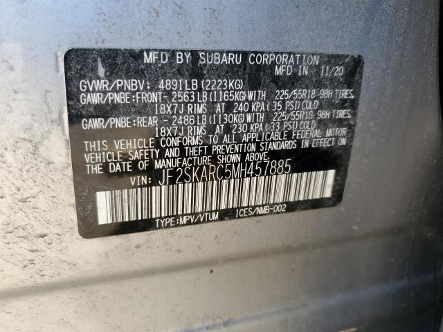 Photo 14 from auction – 2021 SUBARU FORESTER S with VIN JF2SKARC5MH457885