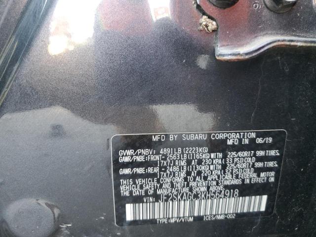 Photo 14 from auction – 2019 SUBARU FORESTER P with VIN JF2SKAGC3KH564918
