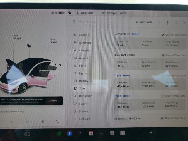 Photo 9 from auction – 2018 TESLA MODEL 3 with VIN 5YJ3E1EA8JF171300