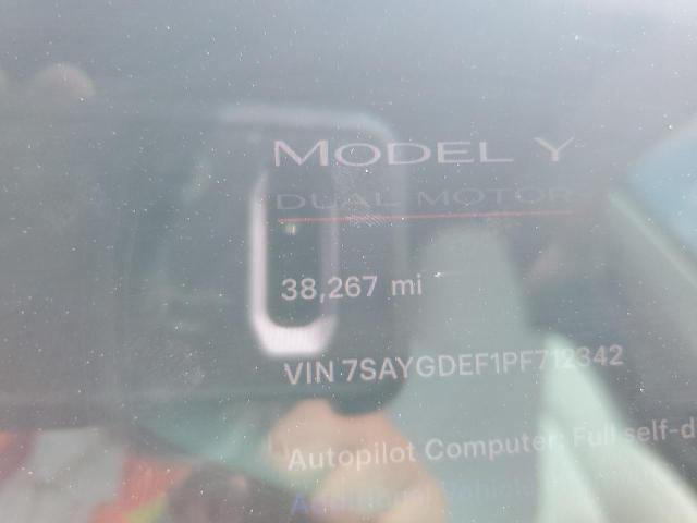 Photo 9 from auction – 2023 TESLA MODEL Y with VIN 7SAYGDEF1PF712342
