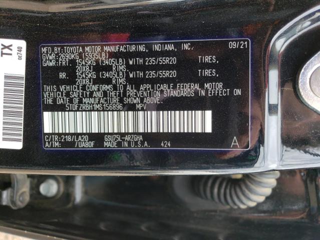 Photo 14 from auction – 2021 TOYOTA HIGHLANDER with VIN 5TDFZRBH1MS156896