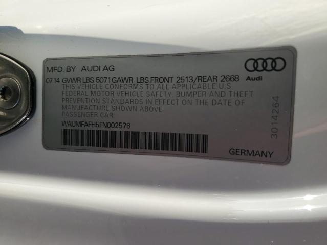 Photo 14 from auction – 2015 AUDI A5 PREMIUM with VIN WAUMFAFH5FN002578
