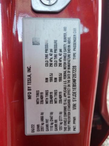 Photo 14 from auction – 2022 TESLA MODEL 3 with VIN 5YJ3E1EB5NF287228