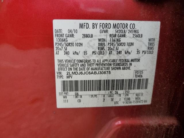 Photo 14 from auction – 2010 LINCOLN MKX with VIN 2LMDJ6JC6ABJ30875