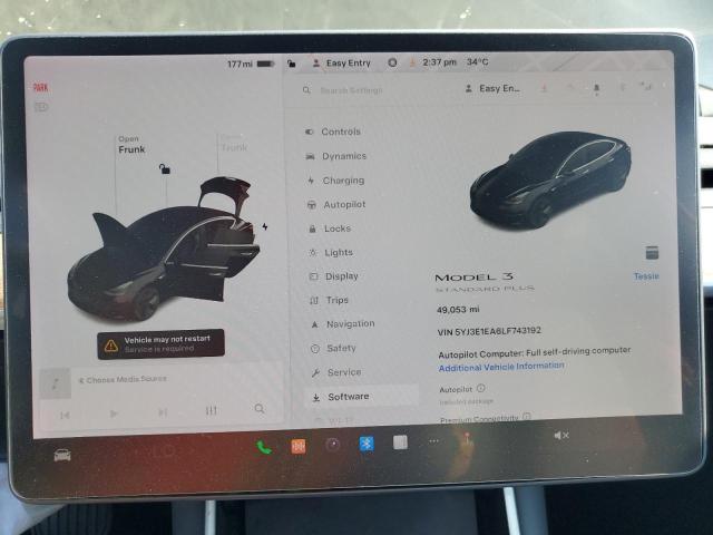 Photo 9 from auction – 2020 TESLA MODEL 3 with VIN 5YJ3E1EA6LF743192