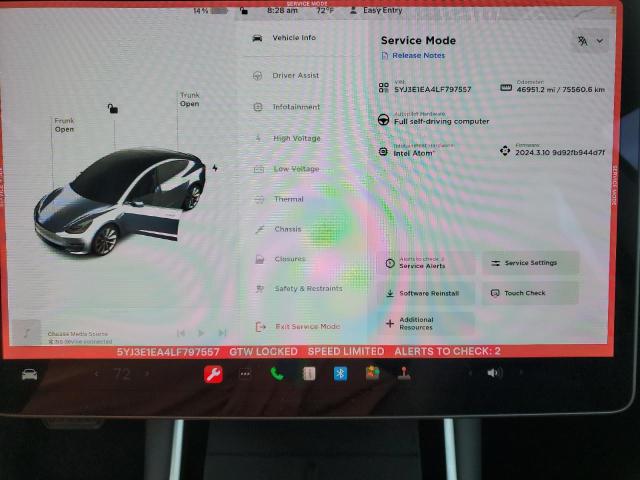 Photo 9 from auction – 2020 TESLA MODEL 3 with VIN 5YJ3E1EA4LF797557