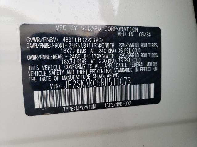 Photo 14 from auction – 2024 SUBARU FORESTER L with VIN JF2SKAKC5RH511073