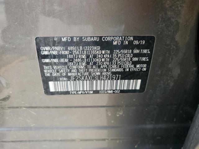 Photo 14 from auction – 2020 SUBARU FORESTER T with VIN JF2SKAXC3LH421971