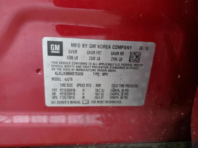 Photo 14 from auction – 2019 BUICK ENCORE PRE with VIN KL4CJASB6KB703456