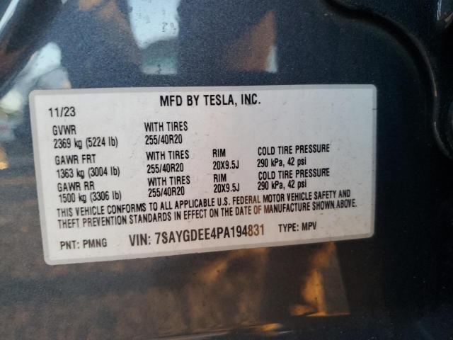 Photo 14 from auction – 2023 TESLA MODEL Y with VIN 7SAYGDEE4PA194831