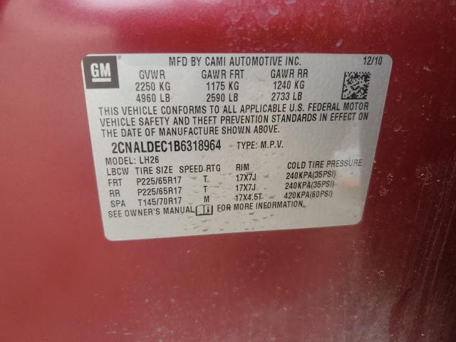 Zdjęcie 14 z aukcji – 2011 CHEVROLET EQUINOX LT z VIN 2CNALDEC1B6318964