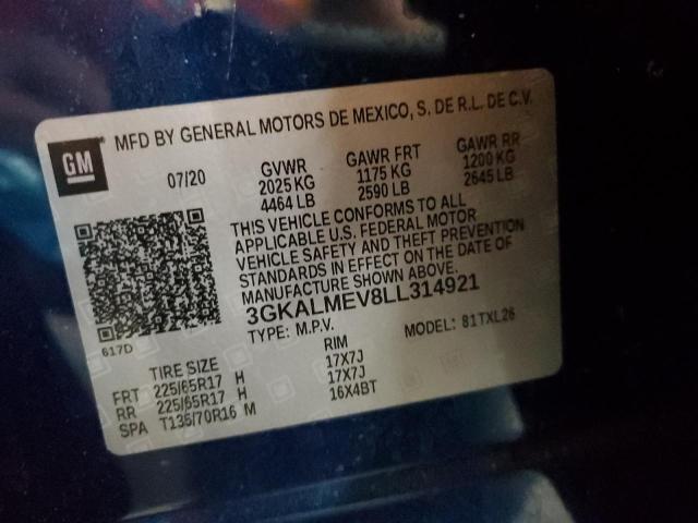 Photo 14 from auction – 2020 GMC TERRAIN SL with VIN 3GKALMEV8LL314921