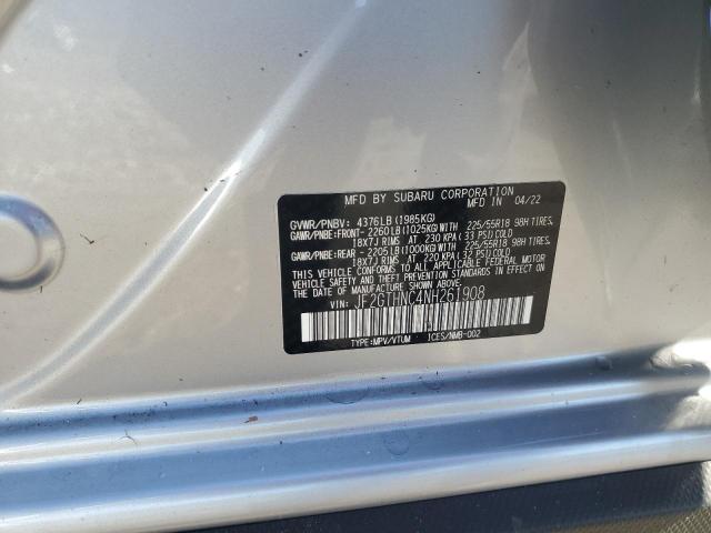 Photo 14 from auction – 2022 SUBARU CROSSTREK with VIN JF2GTHNC4NH261908