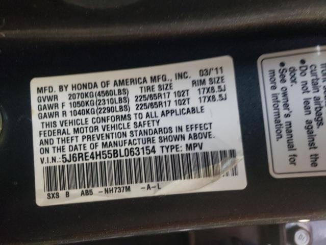 Photo 14 from auction – 2011 HONDA CR-V EX with VIN 5J6RE4H55BL063154