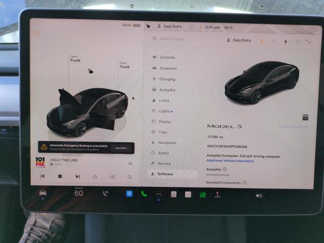 Photo 9 from auction – 2023 TESLA MODEL 3 with VIN 5YJ3E1EA0PF426398