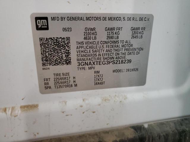 Photo 14 from auction – 2023 CHEVROLET EQUINOX LT with VIN 3GNAXTEG3PS218239