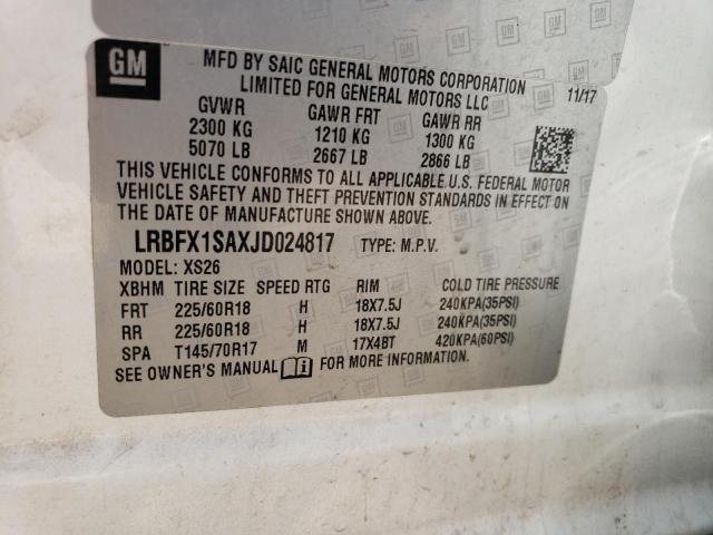 Photo 14 from auction – 2018 BUICK ENVISION E with VIN LRBFX1SAXJD024817