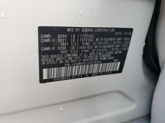Photo 14 from auction – 2024 SUBARU ASCENT PRE with VIN 4S4WMABD2R3416384