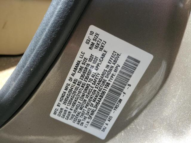 Photo 14 from auction – 2010 HONDA ODYSSEY EX with VIN 5FNRL3H64AB061198