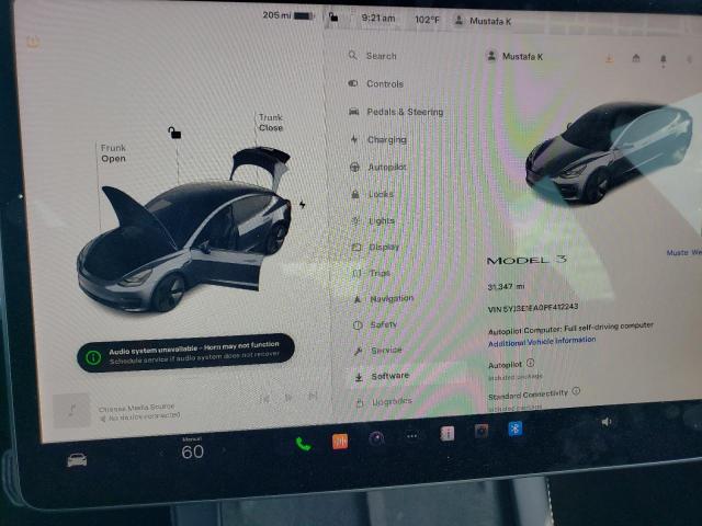 Photo 9 from auction – 2023 TESLA MODEL 3 with VIN 5YJ3E1EA0PF412243
