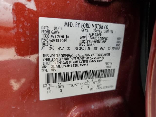 Photo 14 from auction – 2014 LINCOLN MKX with VIN 2LMDJ8JK1EBL15988