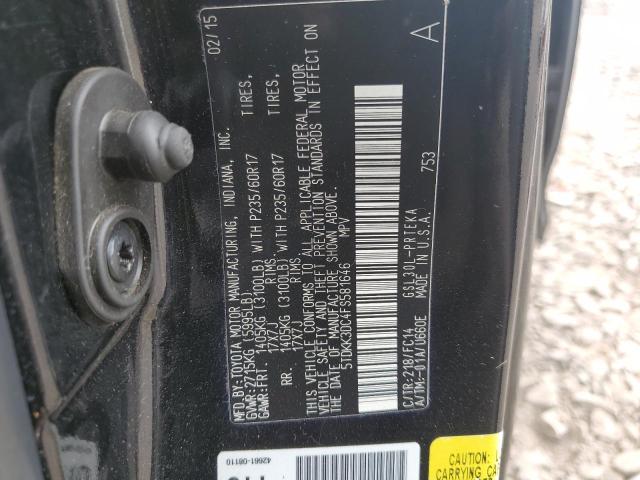 Photo 14 from auction – 2015 TOYOTA SIENNA LE with VIN 5TDKK3DC4FS581646