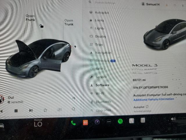 Photo 9 from auction – 2021 TESLA MODEL 3 with VIN 5YJ3E1EB5MF878366
