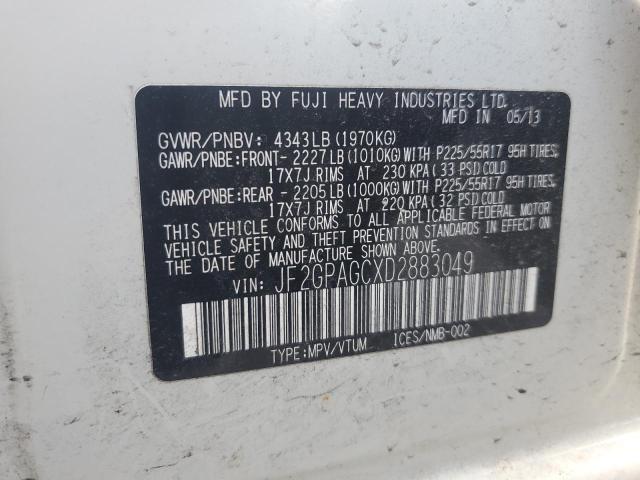 صورة رقم 14 من المزاد - 2013 SUBARU XV CROSSTR مع VIN JF2GPAGCXD2883049