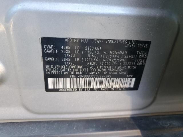Photo 14 from auction – 2016 SUBARU OUTBACK 2. with VIN 4S4BSBDC2G3228265