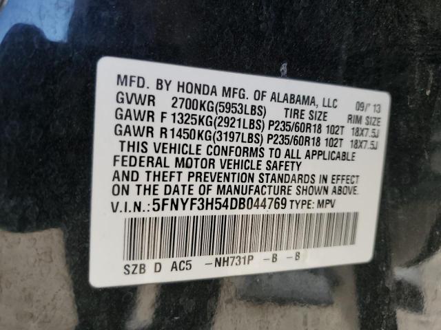 Photo 14 from auction – 2013 HONDA PILOT EXL with VIN 5FNYF3H54DB044769