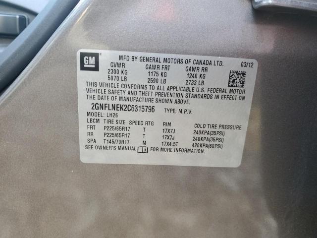 Photo 14 from auction – 2012 CHEVROLET EQUINOX LT with VIN 2GNFLNEK2C6315796