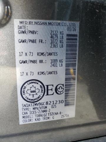 Photo 14 from auction – 2016 NISSAN ROGUE S with VIN 5N1AT2MV9GC821230