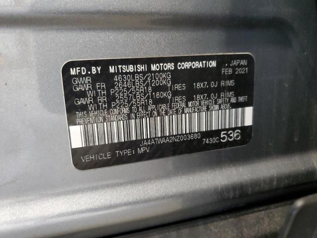 Photo 14 from auction – 2022 MITSUBISHI ECLIPSE CR with VIN JA4ATWAA2NZ003680