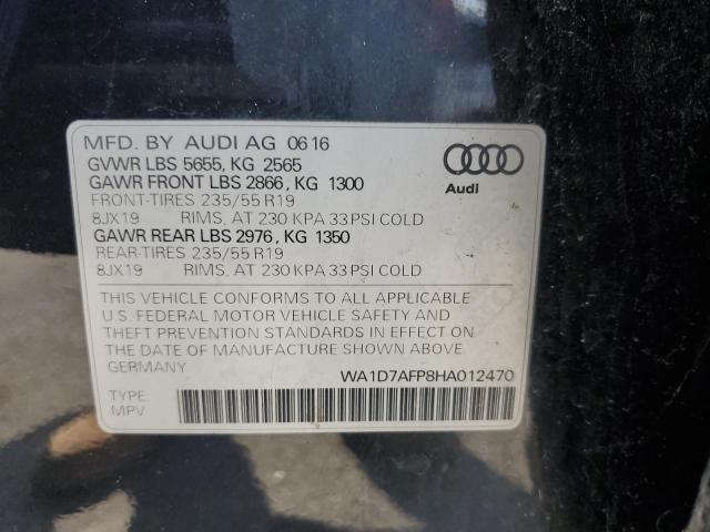 Photo 14 from auction – 2017 AUDI Q5 PREMIUM with VIN WA1D7AFP8HA012470