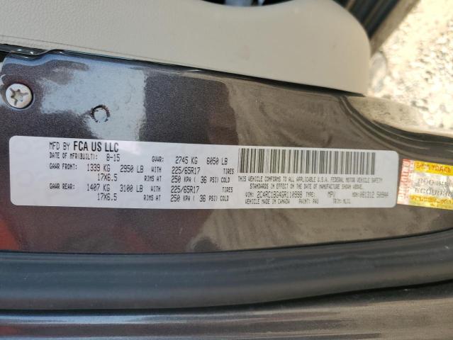 Photo 14 from auction – 2016 CHRYSLER TOWN & COU with VIN 2C4RC1BG4GR110998