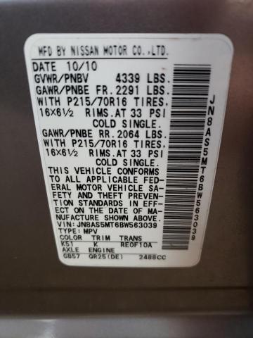 Photo 14 from auction – 2011 NISSAN ROGUE S with VIN JN8AS5MT6BW563039