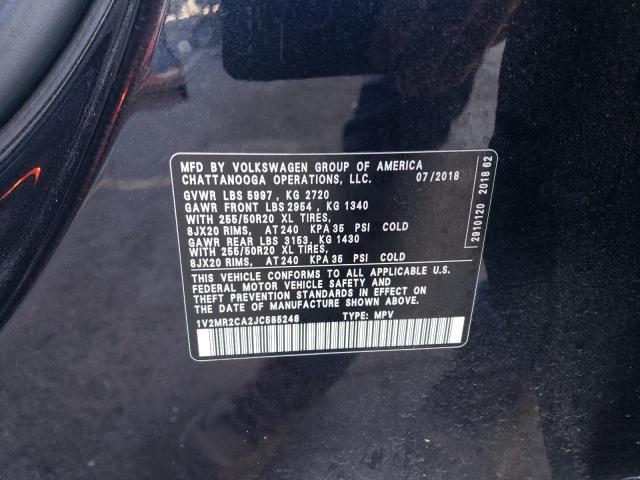 Photo 14 from auction – 2018 VOLKSWAGEN ATLAS SEL with VIN 1V2MR2CA2JC585248