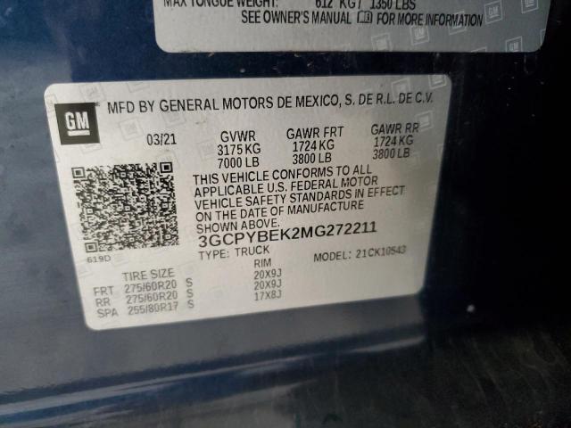 Photo 14 from auction – 2021 CHEVROLET SILVERADO with VIN 3GCPYBEK2MG272211