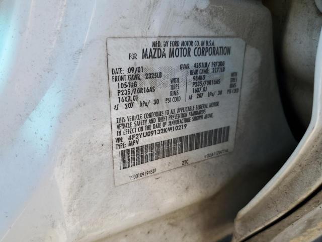 Zdjęcie 14 z aukcji – 2002 MAZDA TRIBUTE LX z VIN 4F2YU09132KM10219